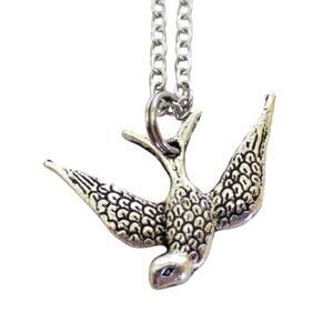 New Swallow Bird Pendant Necklace On 18" Stainless Chain Nature Bird Gift
